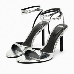 Zara Heeled Ankle Strap Sandals
